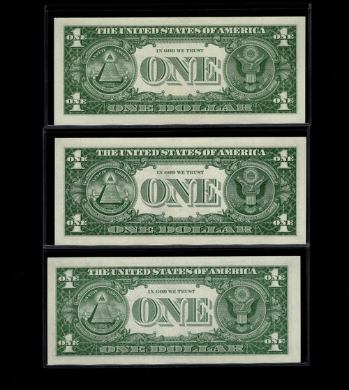 1957 $1 Star Note UNC Silver Certificate Series Set One Dollar Bills