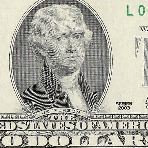 Binary Low Serial Number Star Note Two Dollar Bill L00004440* 4s 0s 444