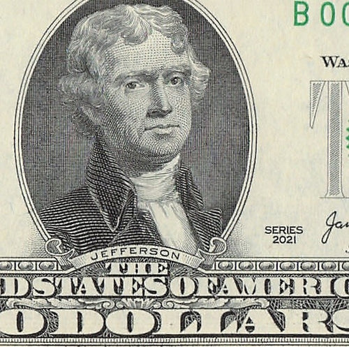 2021 $2 Two Dollar Bill Binary Radar Fancy Serial Number 0s 8s Janet Yellen