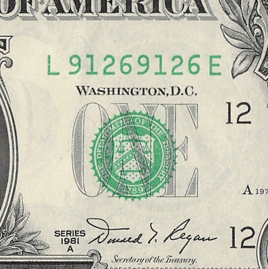 Repeater Fancy Serial Number One Dollar Bill 1981A 1s 2s 6s 9s LE Block
