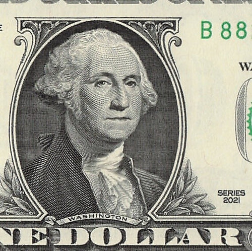 Binary Fancy Serial Number One Dollar Bill 2021 $1 BC Block 2s 8s
