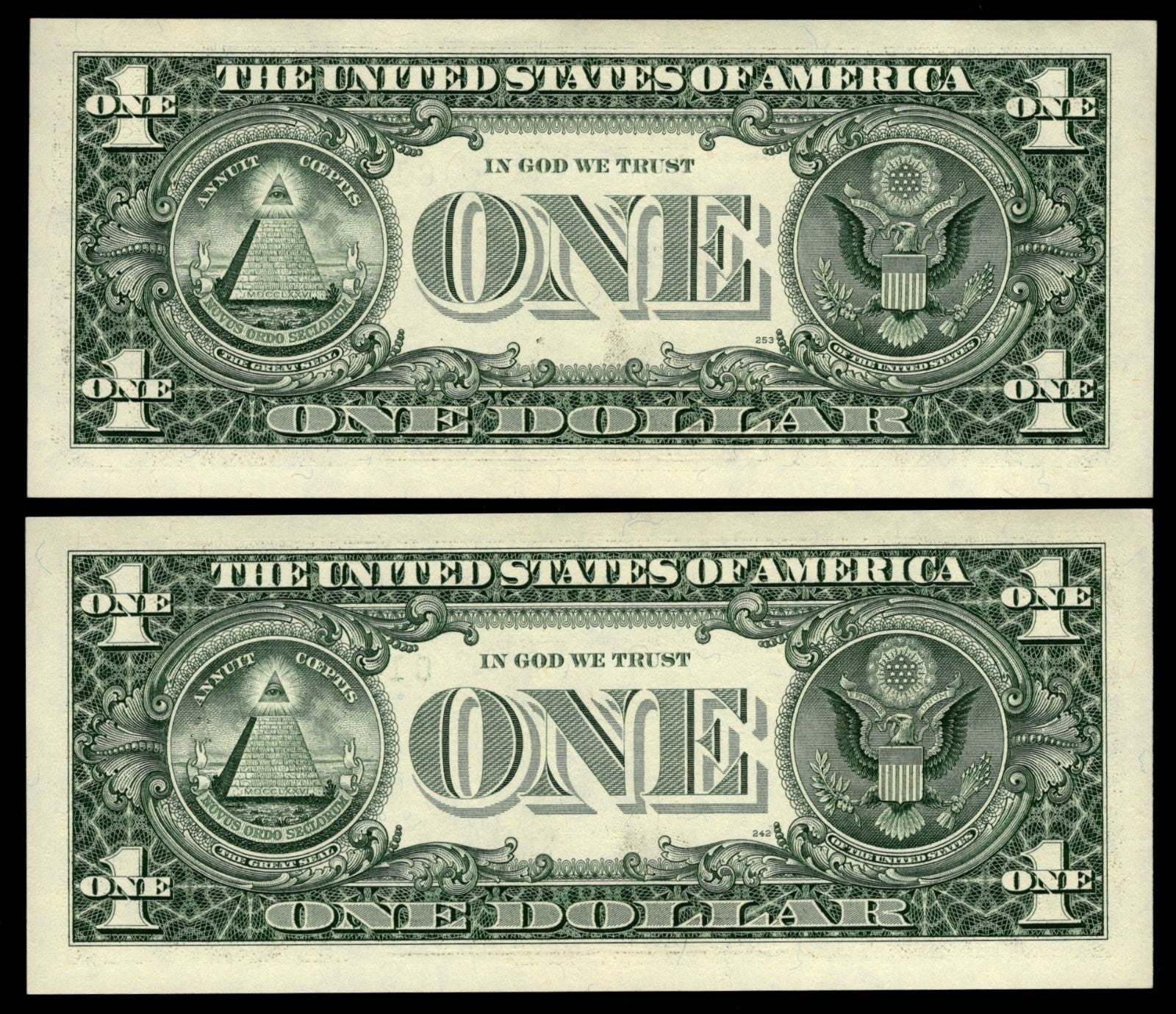 Star Note LOT One Dollar Bills 1999 C* Block Philadelphia Rollover Set