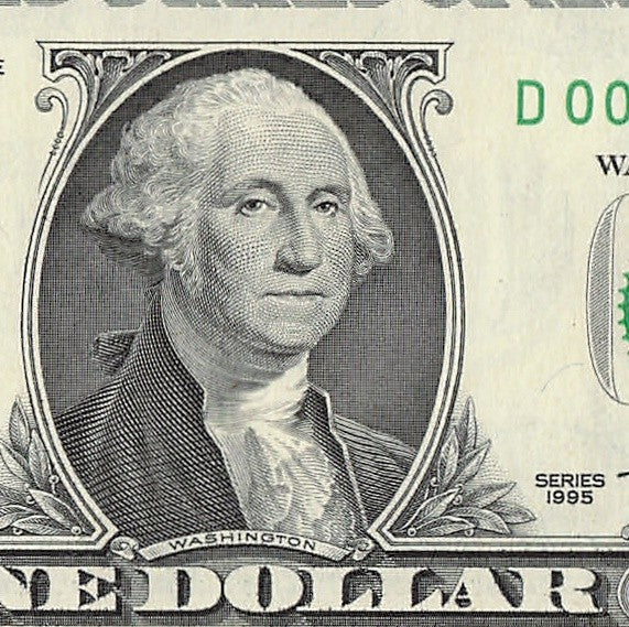 Star Note One Dollar Bill 1995 $1 D* Block Cleveland Run 1 Four in a Row 6s