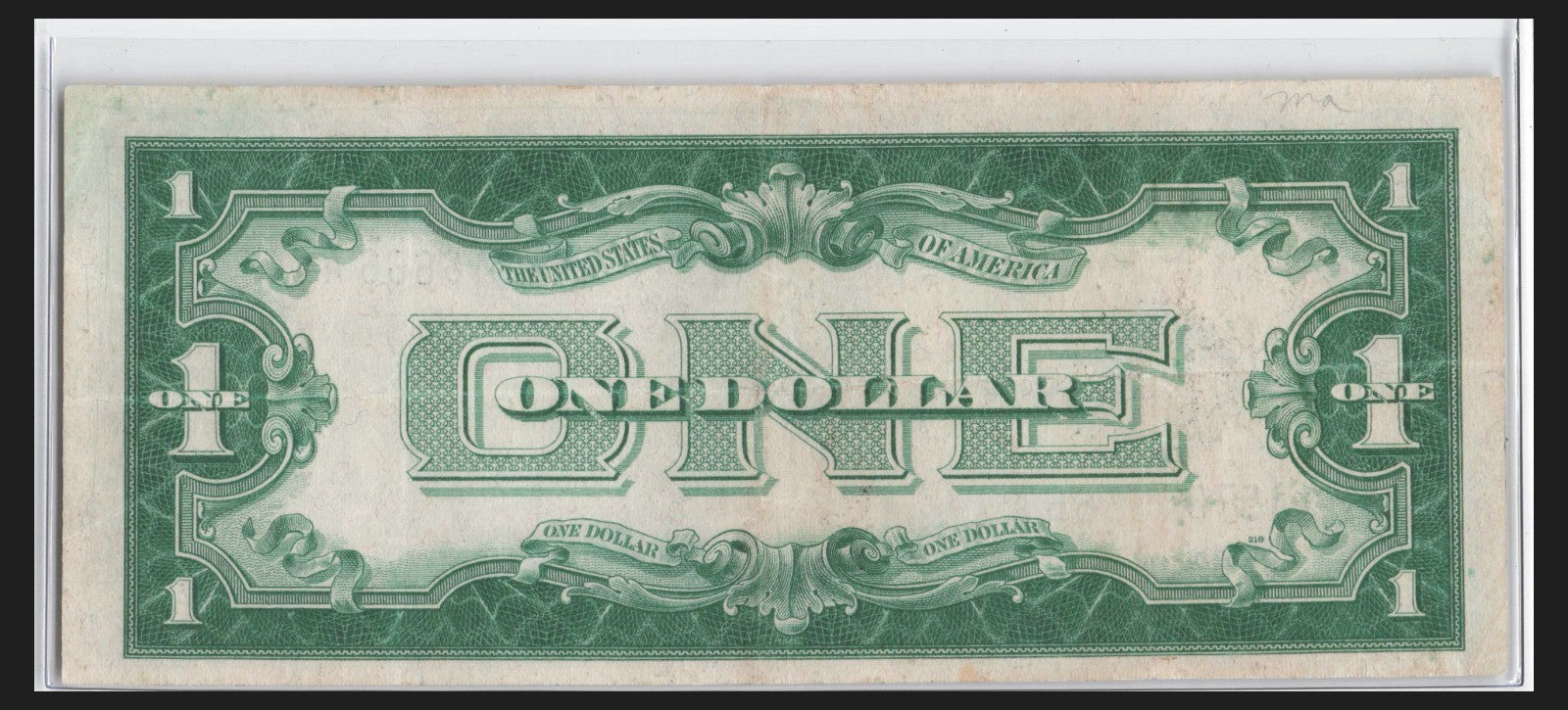 Four in a Row 6s Fancy Serial Number One Dollar Bill Funny Back Silver