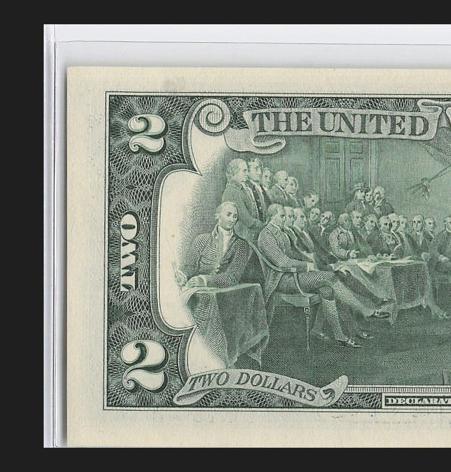 Super Repeater Two Dollar Bill Fancy Serial Number 2017A $2 Binary 1s 7s