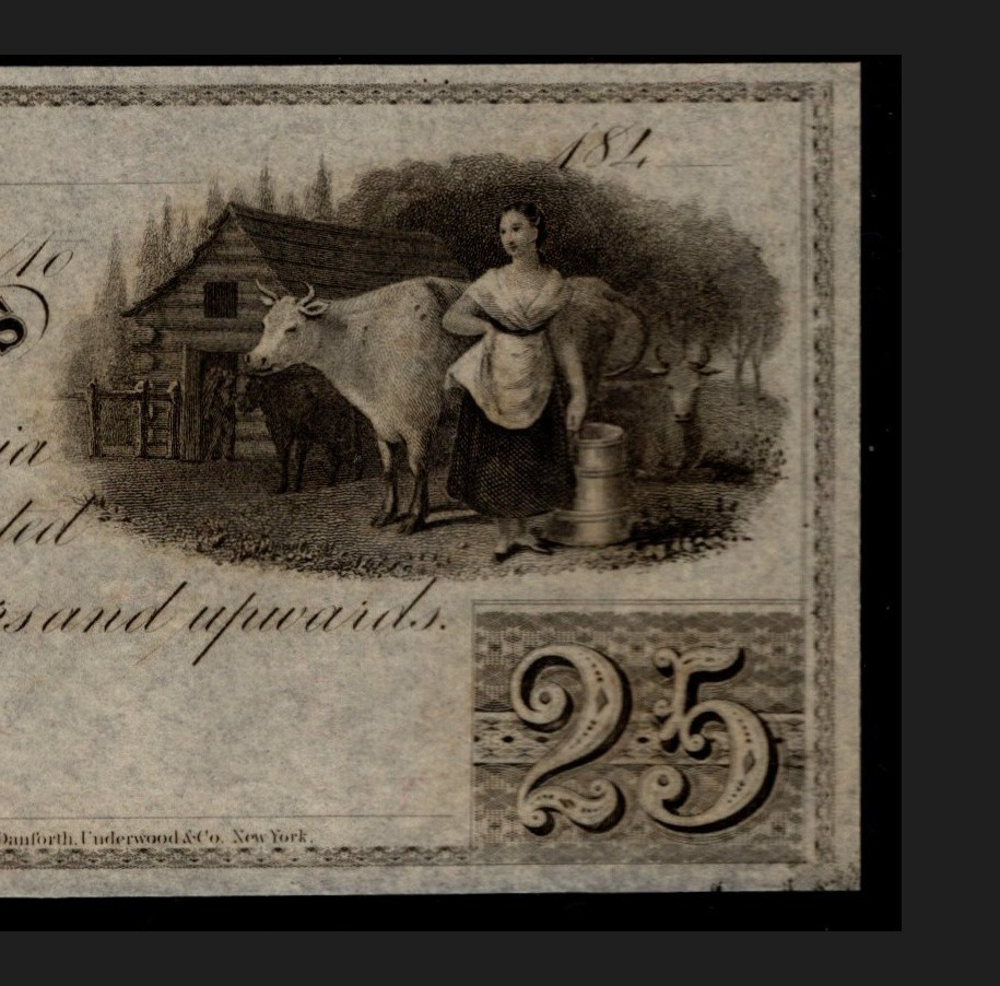 Williams Port Obsolete Maryland 1840s Era UNC 25 Cent Buying 1 Note
