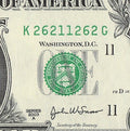 Radar Fancy Serial Number One Dollar Bill 1s 2s 6s 2003A KG Block