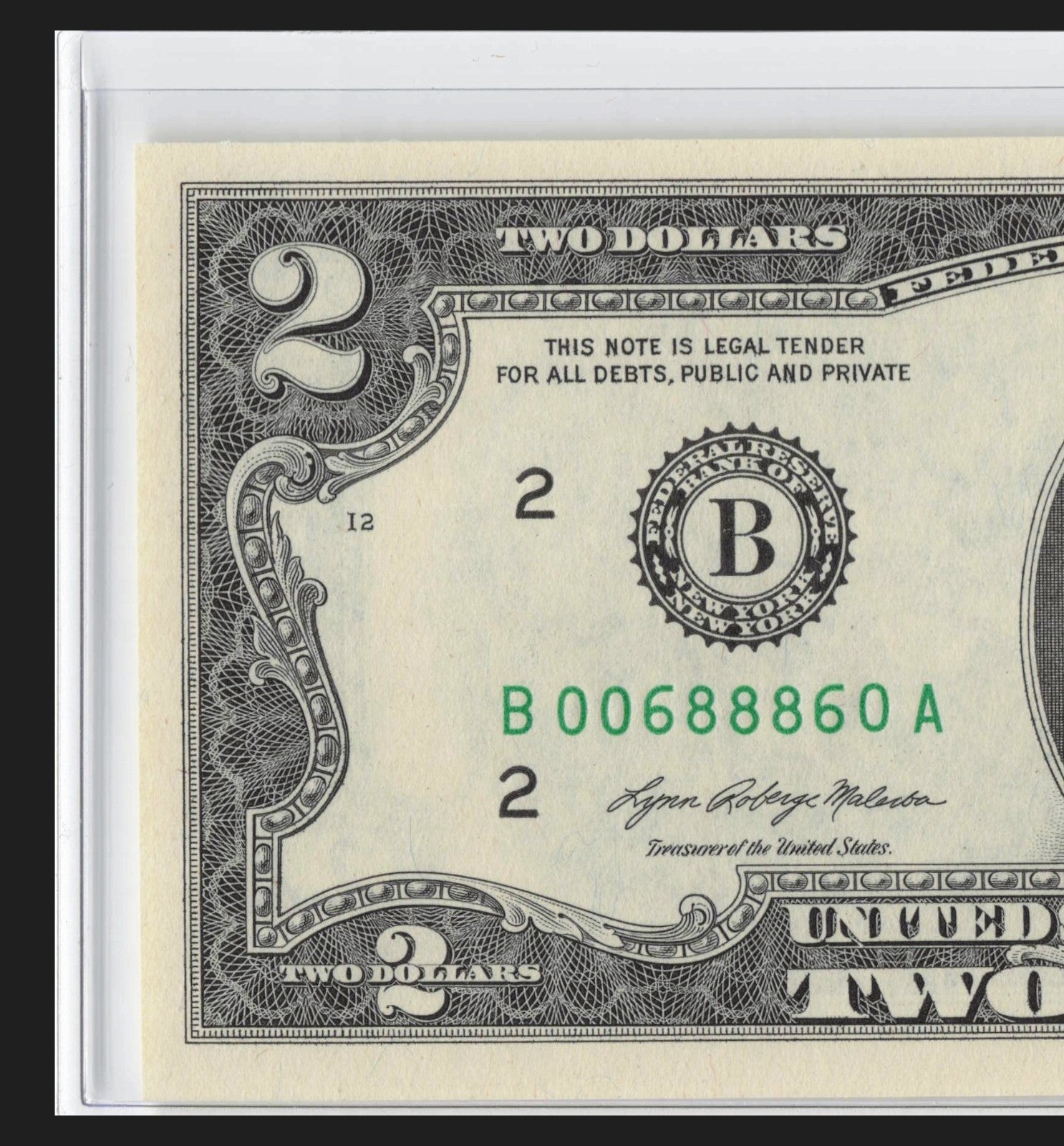 NEW 2021 $2 Flipper Fancy Serial Number Two Dollar Bill 0s 6s 8s Mini Radar