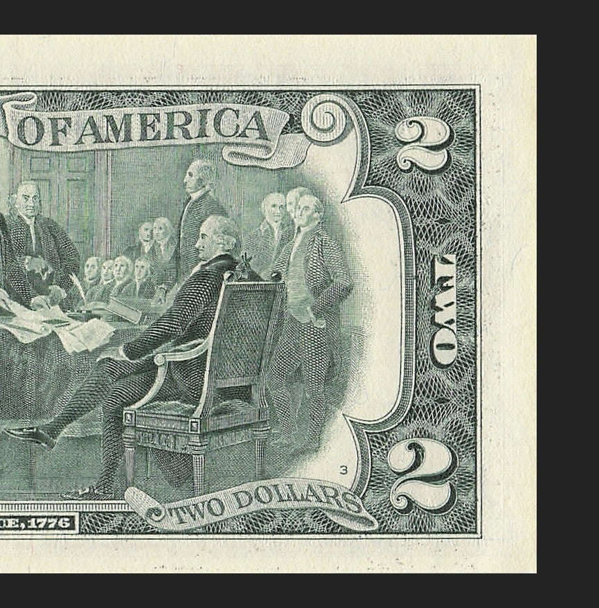 Binary Low Serial Number Star Note Two Dollar Bill D00004404* 4s 0s Cleveland