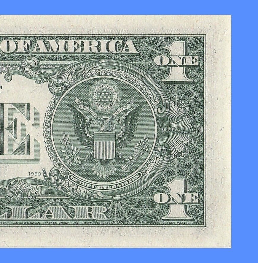Radar Fancy Serial Number One Dollar Bill 1974 Boston 2s 4s 5s 6s AB