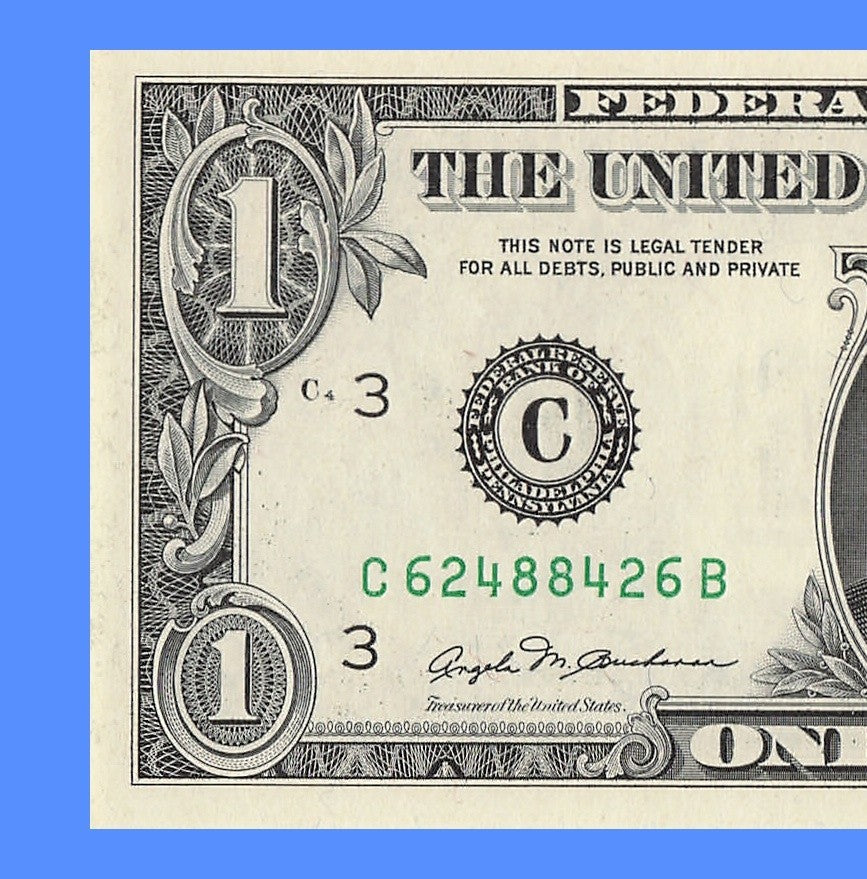 Radar Fancy Serial Number One Dollar Bill 1981 2s 4s 6s 8s  CB  All Even
