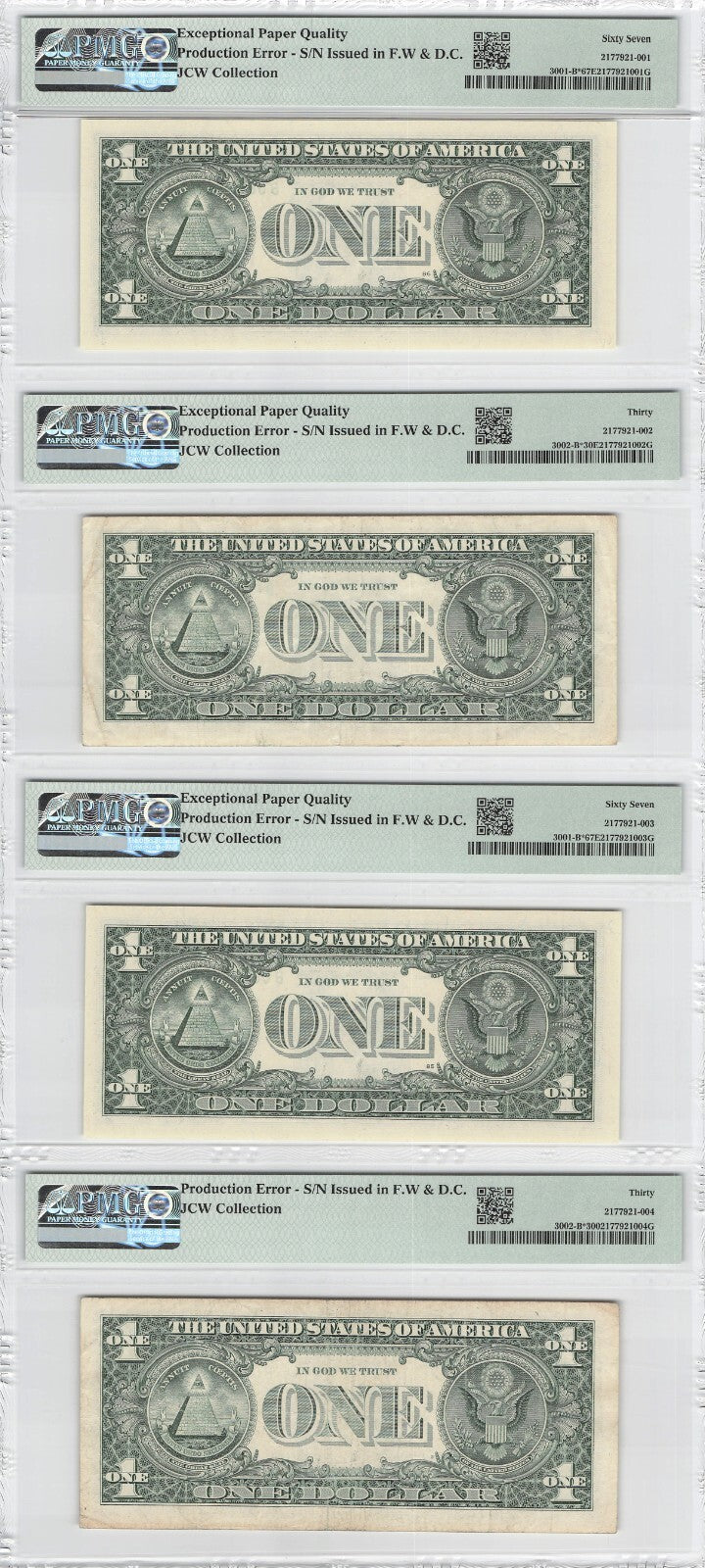Sequential Duplicate B Star Matched Set B06398680* B06398679* Rarest Set Known