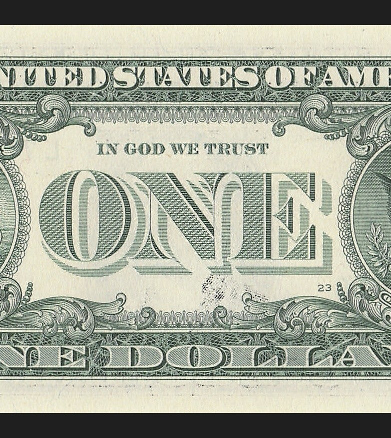 Binary Fancy Serial Number One Dollar Bill 2021 $1 Six of a Kind 2s 7s