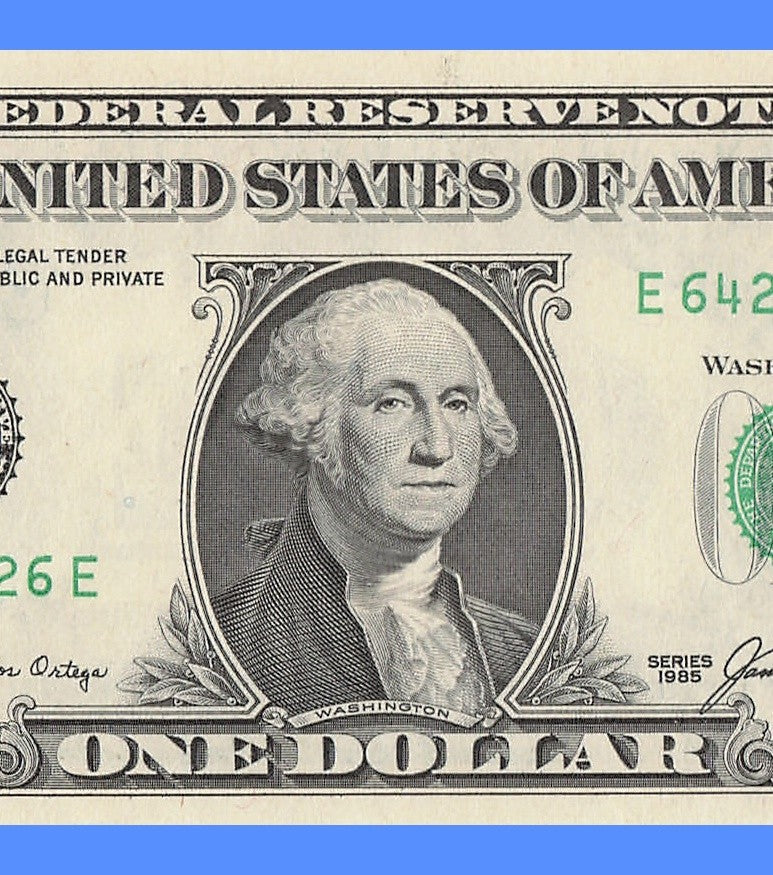 Repeater Fancy Serial Number One Dollar Bill 1985 2s 4s 6s EE Block Trinary