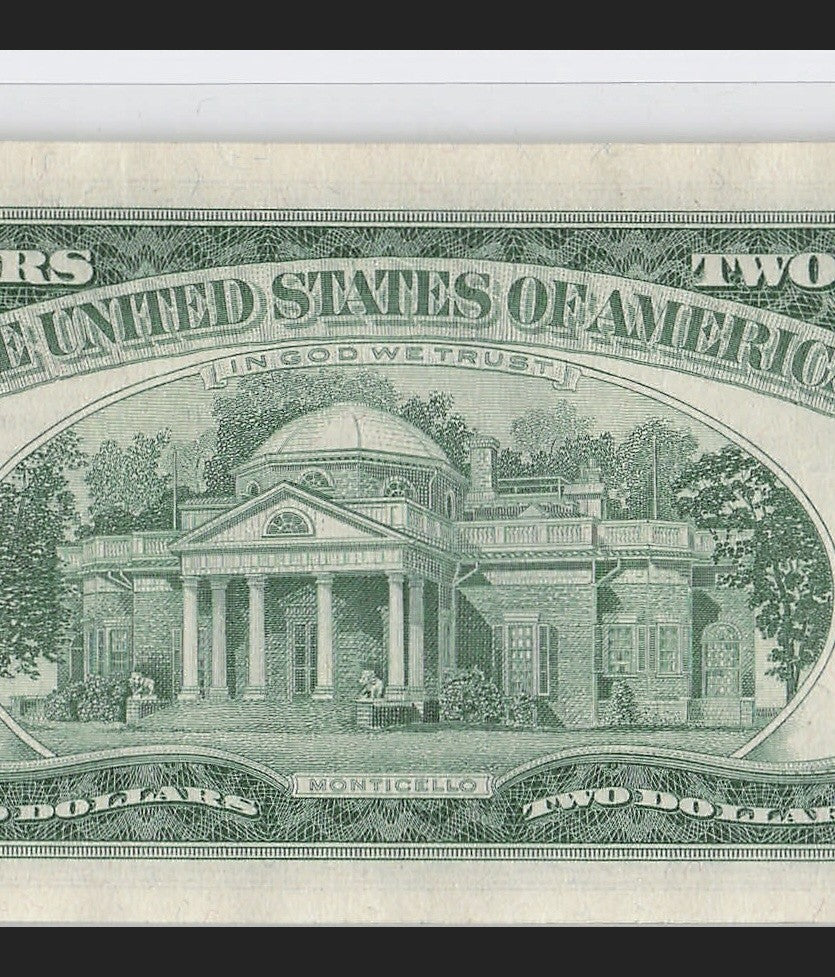 Alternator 2s Fancy Serial Number Two Dollar Red Seal 1963 Skipper UNC
