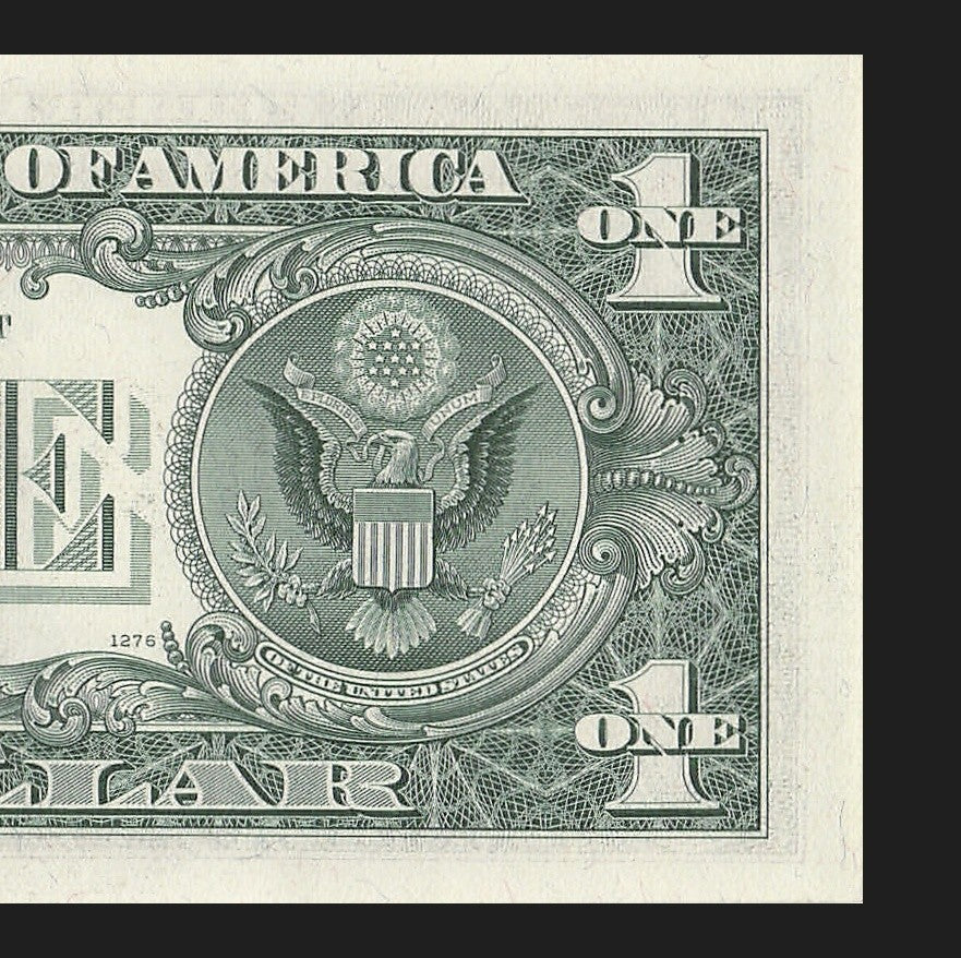 Star Note One Dollar Bill 1969 $1 B* Block New York Run 15 640K UNC Five kind 0s