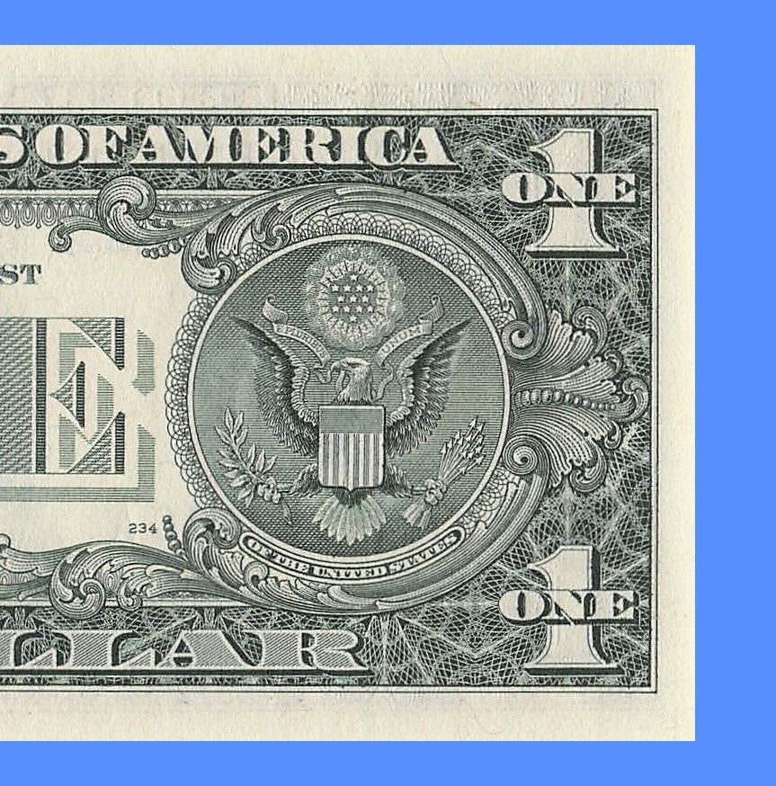 Repeater Fancy Serial Number One Dollar Bill 9s 1s 2s 6s 1988 HA Block