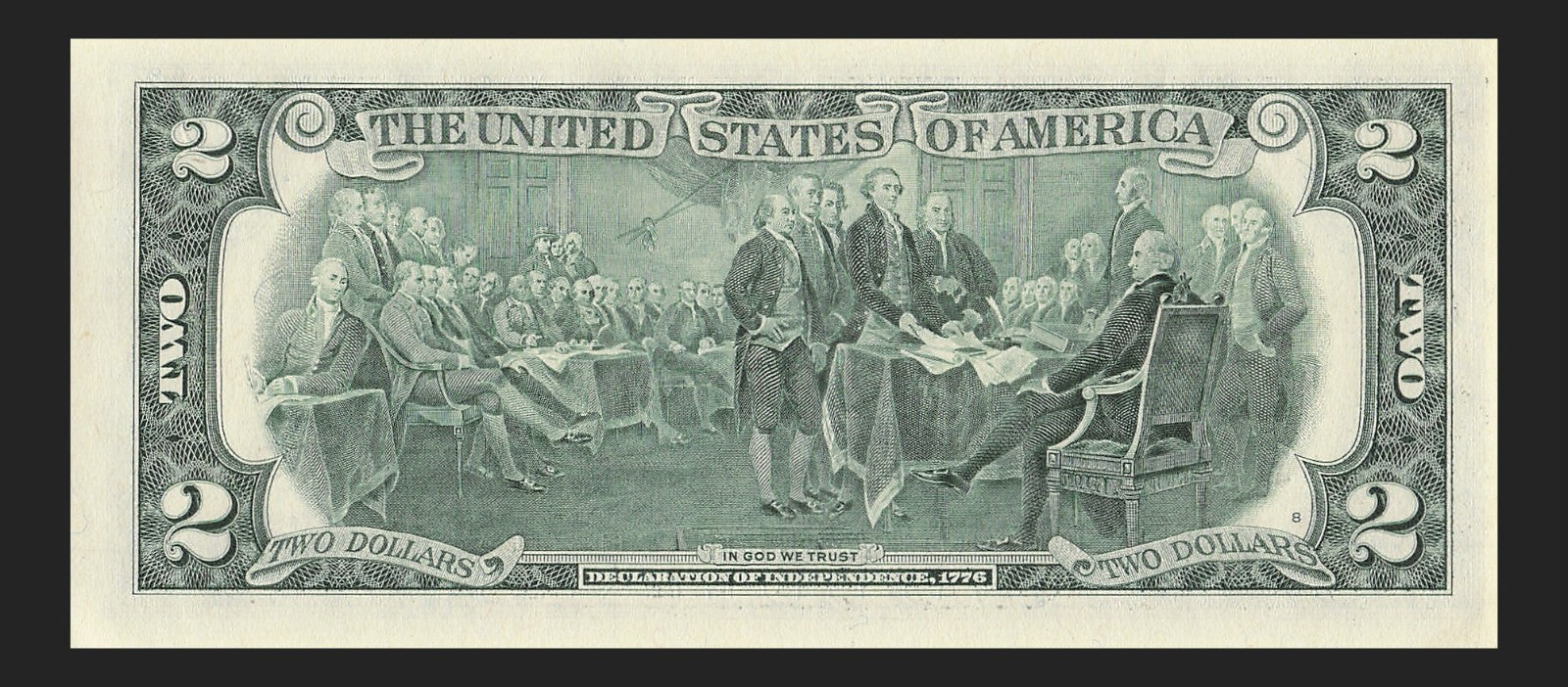 Binary Low Serial Number Star Note Two Dollar Bill C00008080* 8s 0s Philadelphia