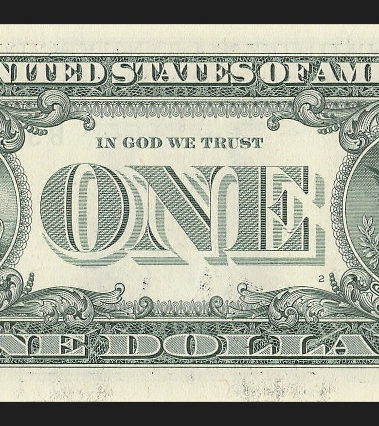 Binary Repeater Fancy Serial Number One Dollar Bill 3s 7s 2021 BA Block $1