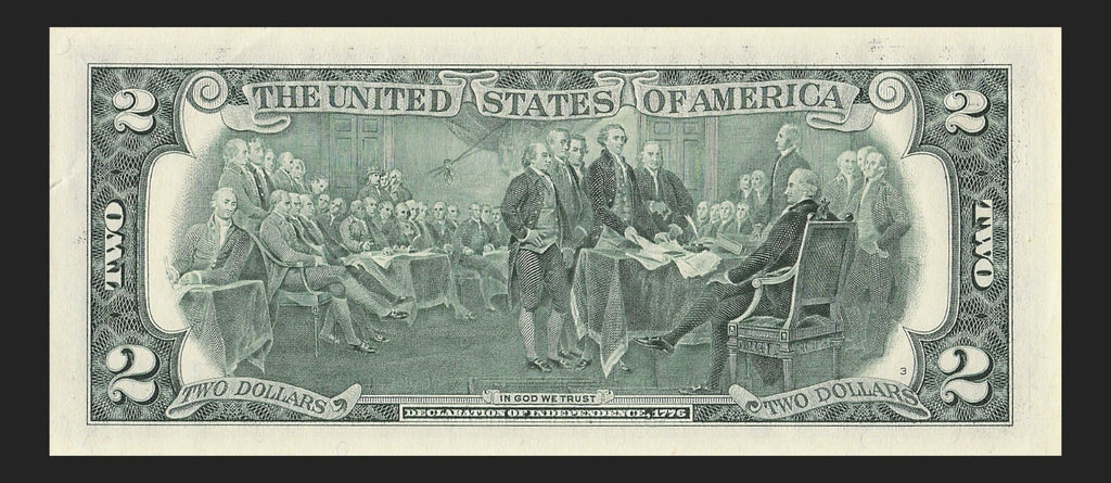 Binary Low Serial Number Star Note Two Dollar Bill D00003000* 3s 0s Cleveland