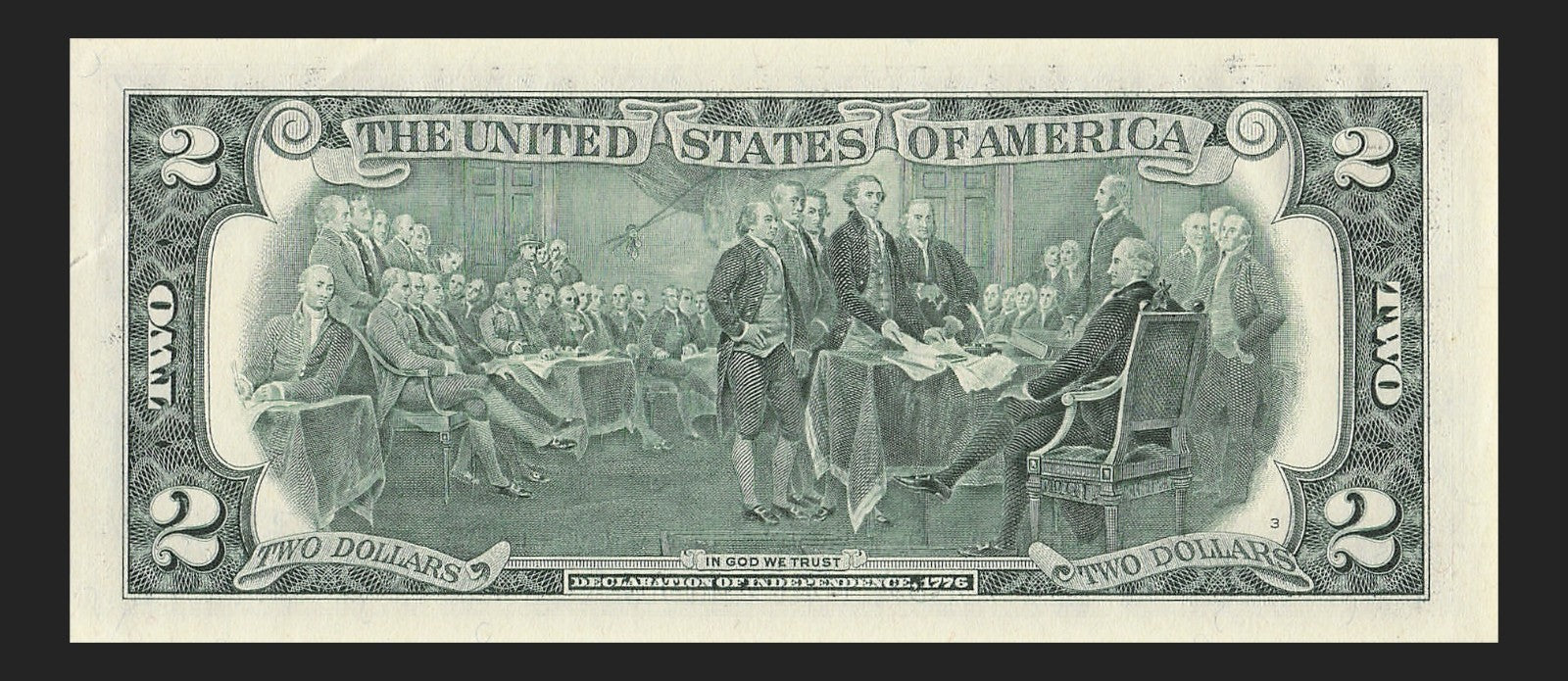 Binary Low Serial Number Star Note Two Dollar Bill D00003000* 3s 0s Cleveland