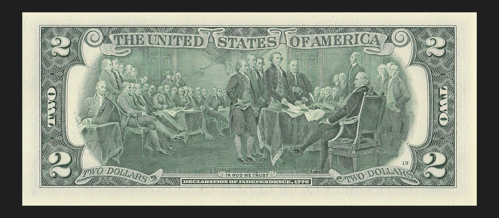 Radar Two Dollar Bill Fancy Serial Number 2017A $2 Palindrome Trinary 0s 1s 4s