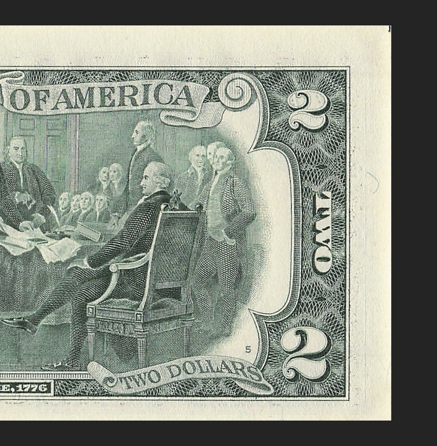 Binary Low Serial Number Star Note Two Dollar Bill G00004400* 4s 0s Chicago