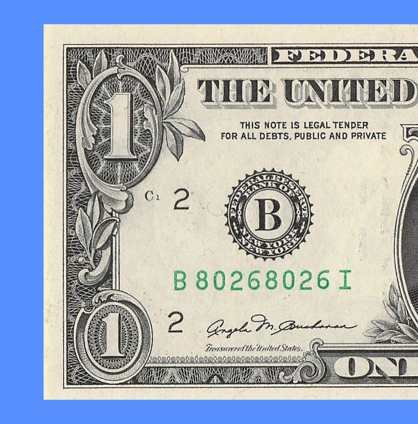 Repeater Fancy Serial Number One Dollar Bill 1981 0s 2s 6s 8s BI
