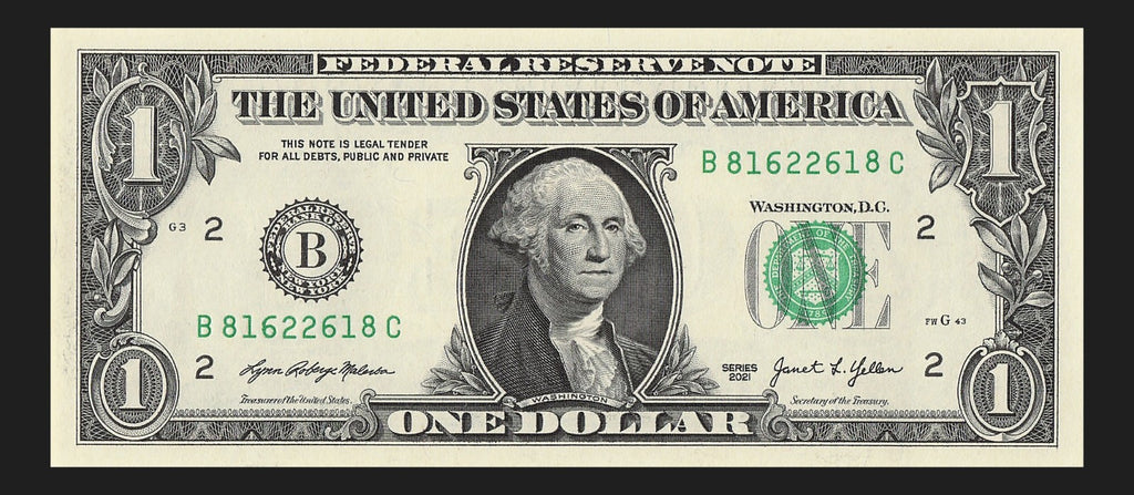 Radar Fancy Serial Number One Dollar Bill 2021 $1 BC Palindrome 8s 1s 6s 2s