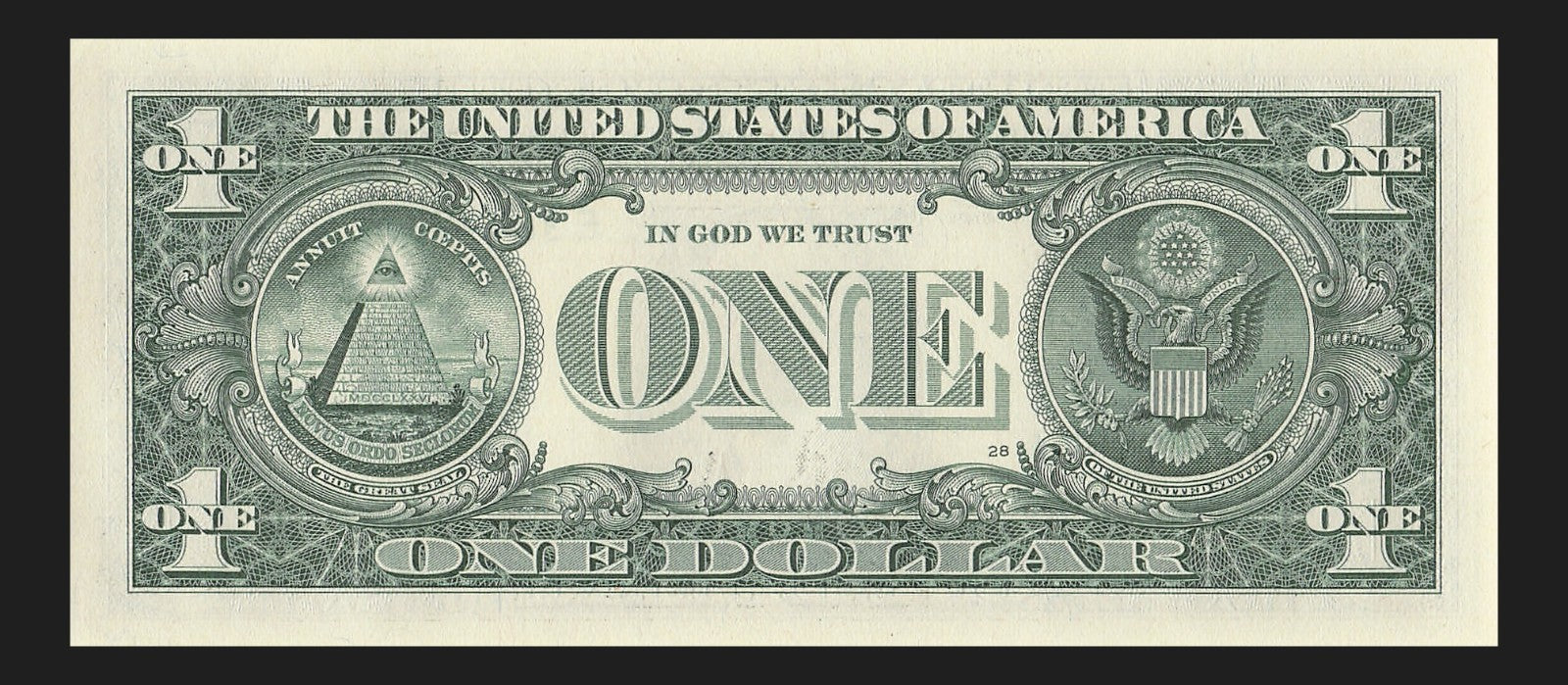 Six in a Row 7s Fancy Serial Number One Dollar Bill EA Block 2021 $1 Trailing