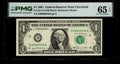 Low Serial Number 46 Fancy Serial Number One Dollar Bill PMG D00000046B