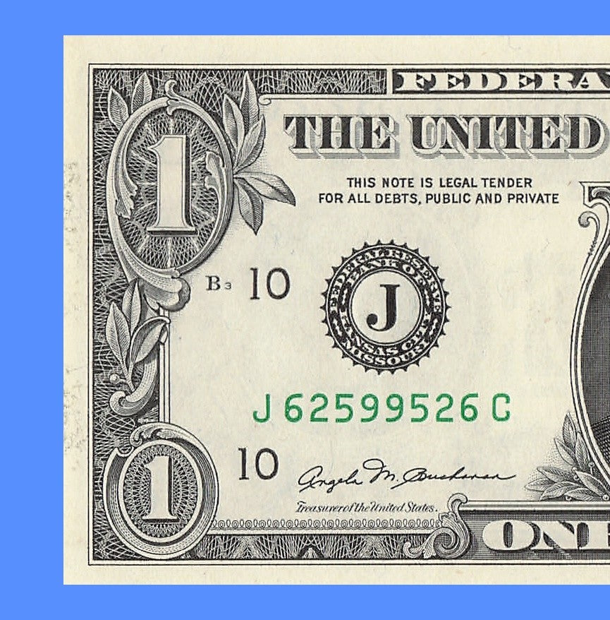 Radar Fancy Serial Number One Dollar Bill 1981 2s 5s 6s 9s JL