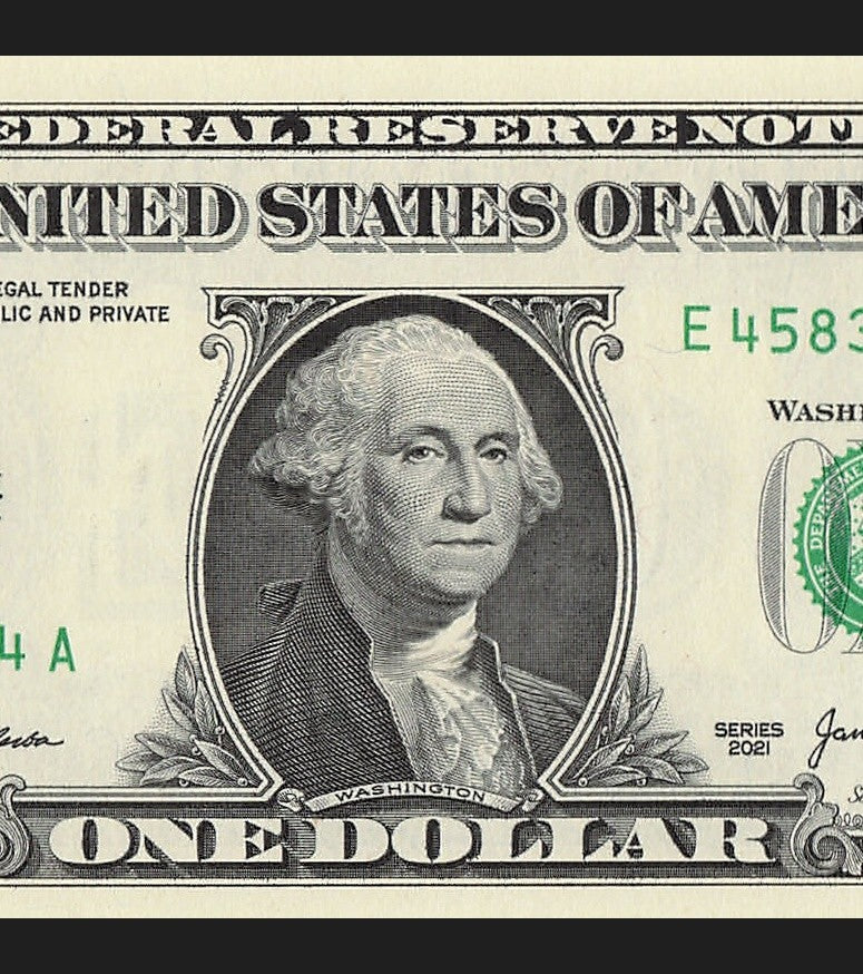Radar Fancy Serial Number One Dollar Bill 2021 $1 EA Palindrome 3s 4s 5s 8s