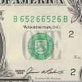 Repeater Fancy Serial Number One Dollar Bill 1985 2s 5s 6s BB Block