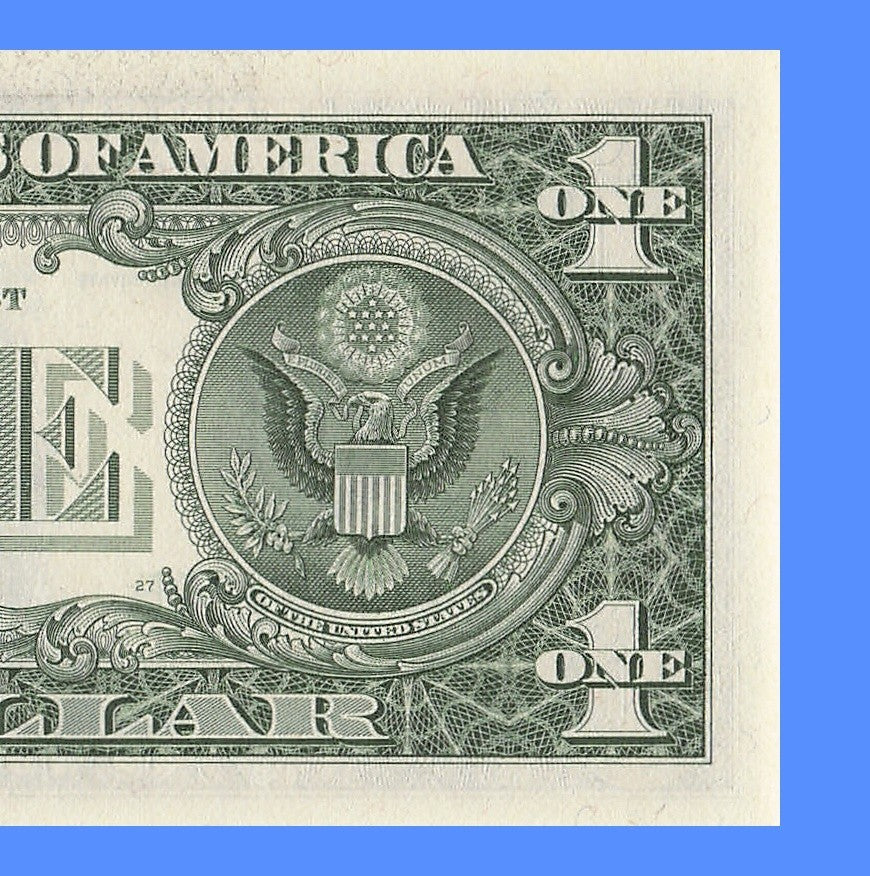 Radar Fancy Serial Number One Dollar Bill 1985 2s 6s 7s 8s BB Block Palindrome