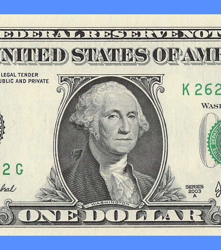Radar Fancy Serial Number One Dollar Bill 1s 2s 6s 2003A KG Block