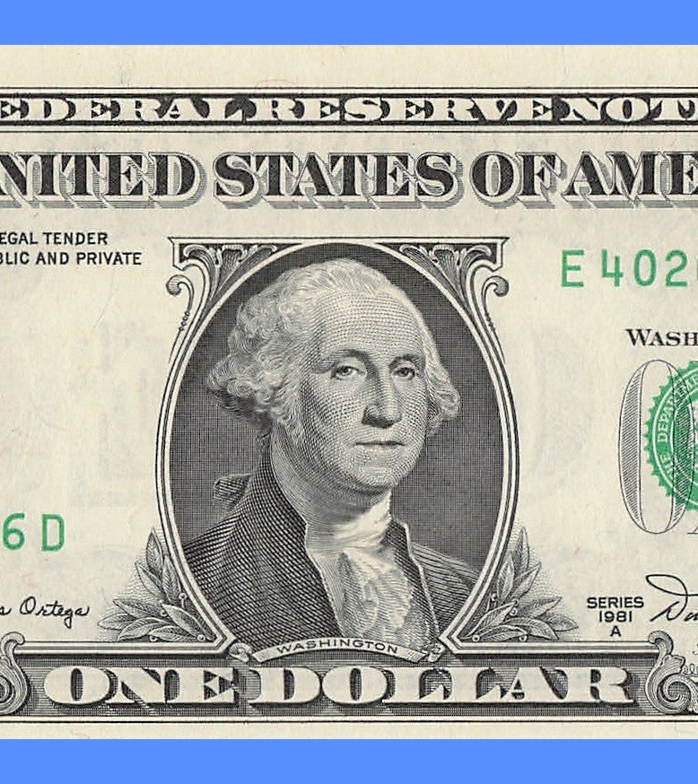 Repeater Fancy Serial Number One Dollar Bill 1981A 0s 2s 4s 6s ED Block