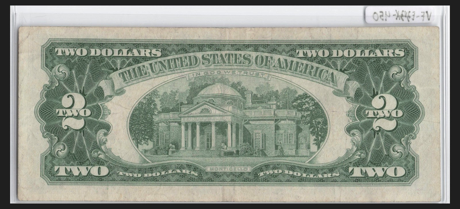 Binary 0s 5s Fancy Serial Number Two Dollar Red Seal Star Note Five in a Row 5s