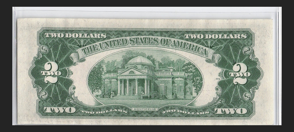 Four in a Row 1s Fancy Serial Number Two Dollar Red Seal 1953C $2 POS 3