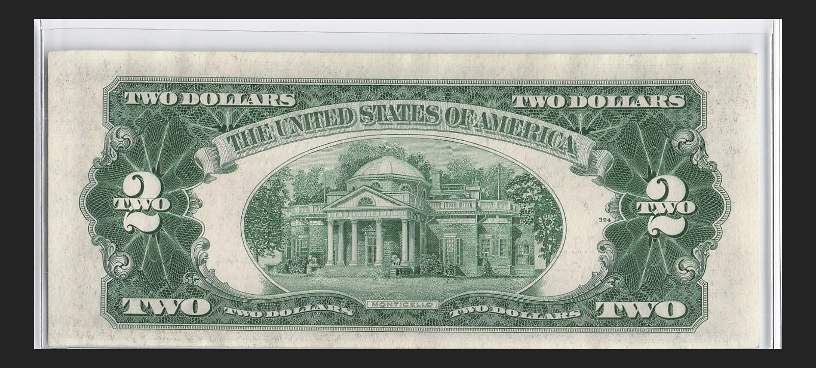 Four in a Row 1s Fancy Serial Number Two Dollar Red Seal 1953C $2 POS 3