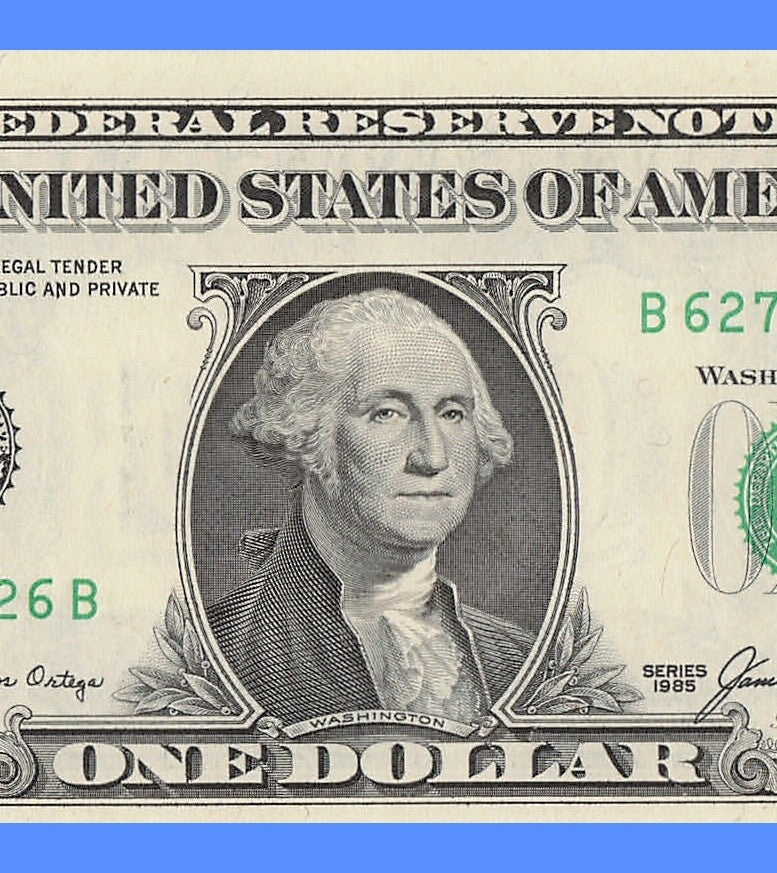 Radar Fancy Serial Number One Dollar Bill 1985 2s 6s 7s 9s BB Block Palindrome