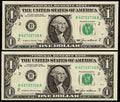 Radar Serial Number Set One Dollar Bills 1985 $1 BB Block Palindromes