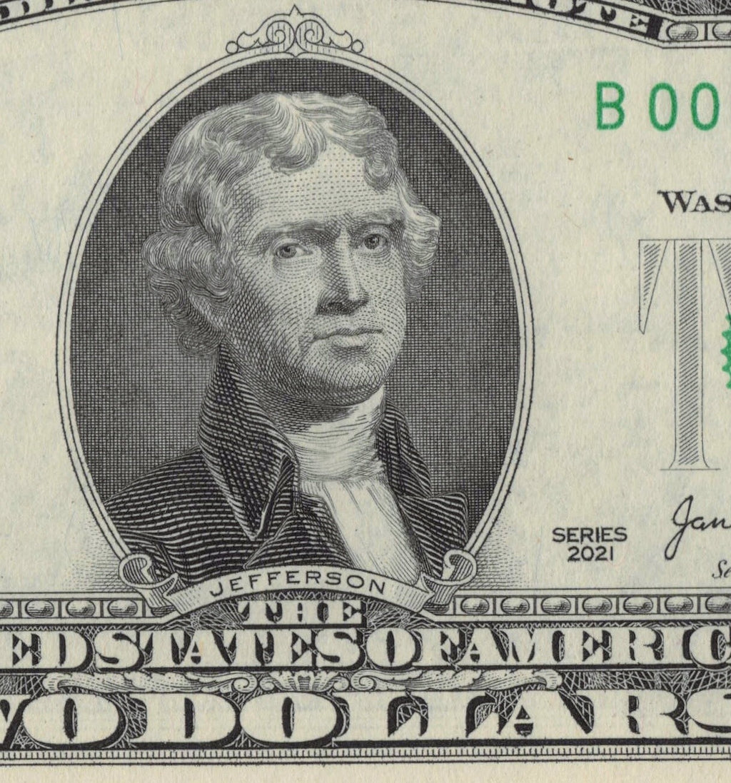 NEW 2021 $2 Flipper Fancy Serial Number Two Dollar Bill 0s 6s 8s Mini Radar