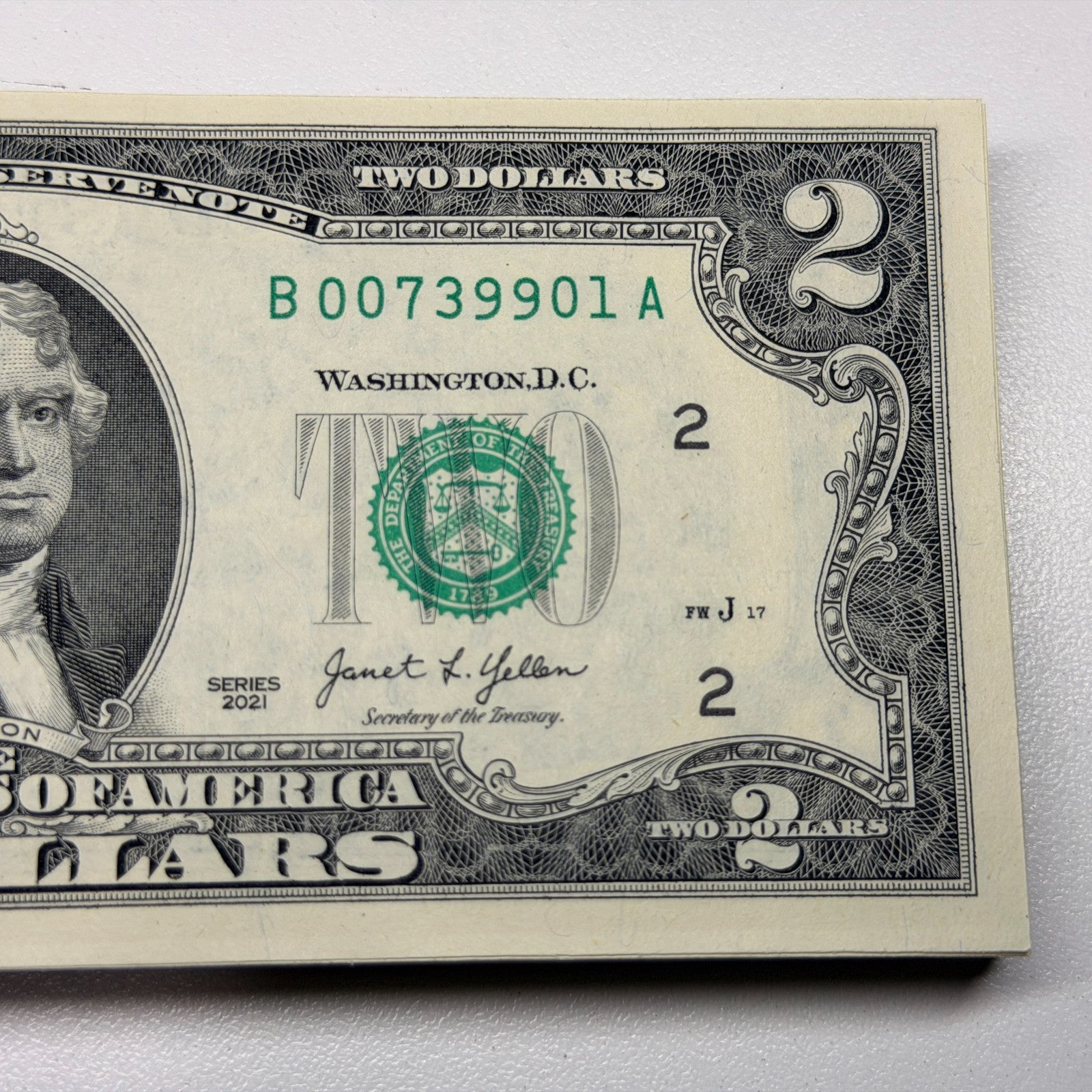 NEW 2021 $2 Two Dollar Bill New York JAMES BOND 007 SEQ From PACK BUYING 1 NOTE