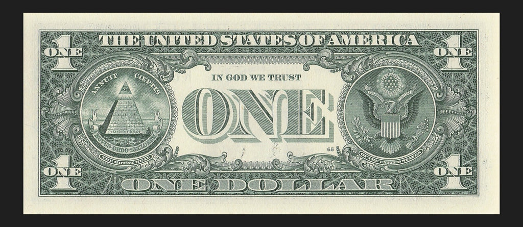 Mini Counting Ladder One Dollar Bill Fancy Serial Number 2021 $1 KA 65 64 63