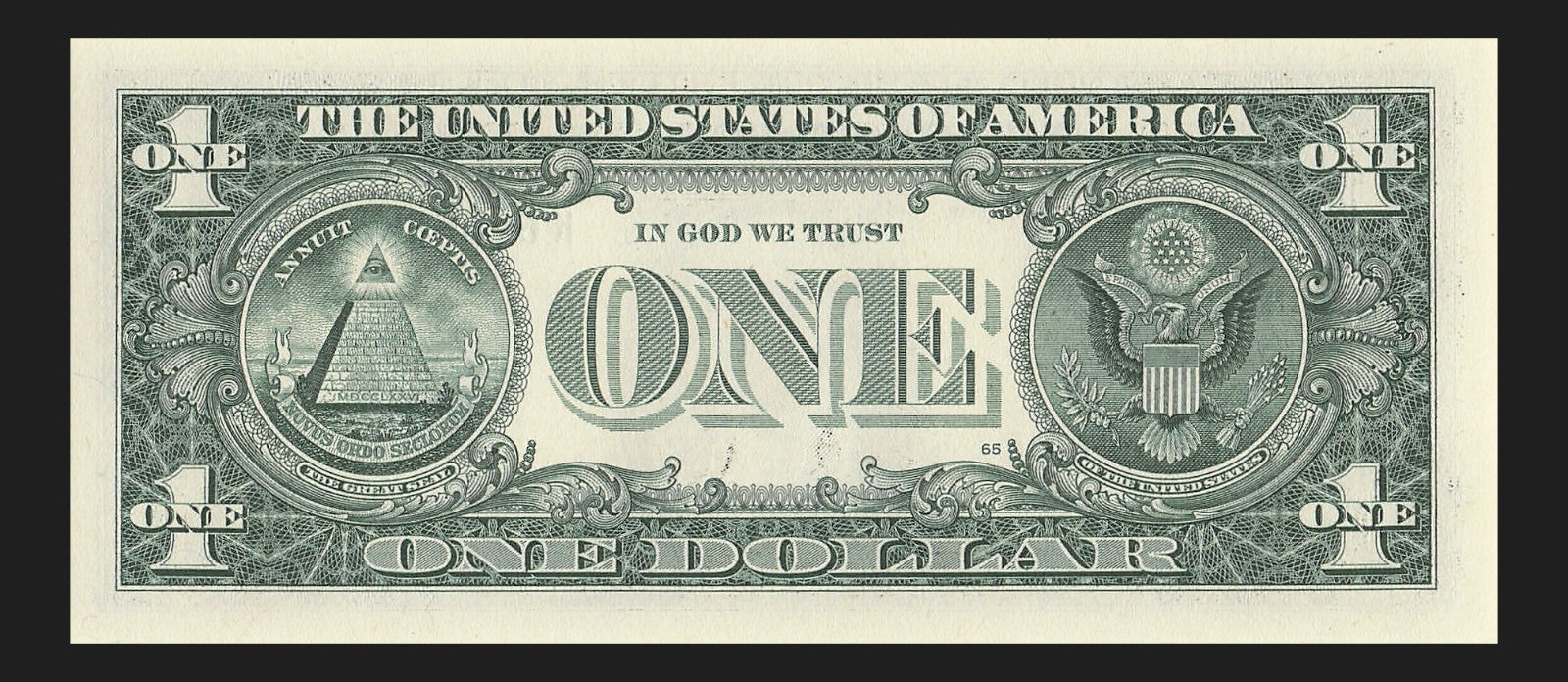 Mini Counting Ladder One Dollar Bill Fancy Serial Number 2021 $1 KA 65 64 63