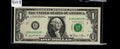 Star Note One Dollar Bill 1981 $1 G* Block Chicago Run 7 UNC