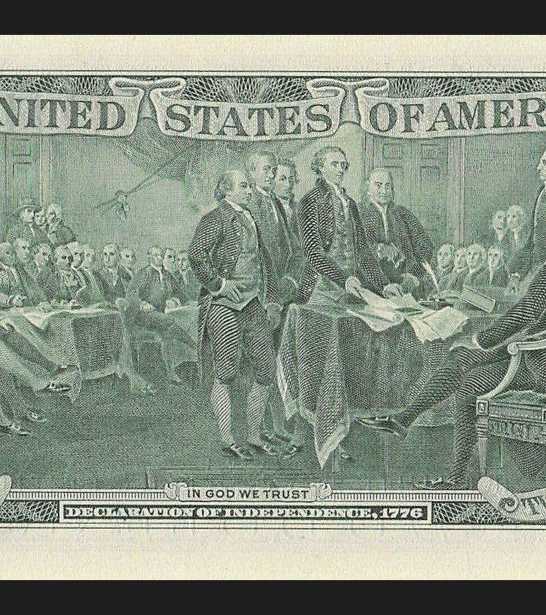 Binary Two Dollar Bill Fancy Serial Number 2017A $2 Dallas Binary 3s 1s